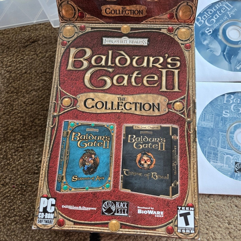 Baldur's Gate II The Collection PC Game Shadows Amn Throne of Bhaal Bonus Disc